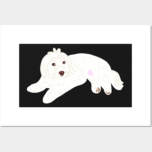 Cute Maltipoo Wall Art by PatternbyNOK